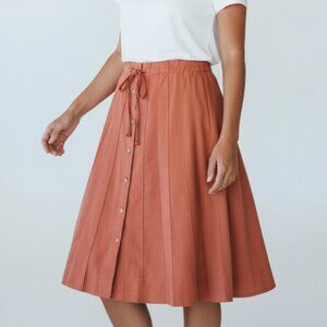 Vintage 1960s Joyce Jaguar A-Line Button Front Skirt Union Made 7/8